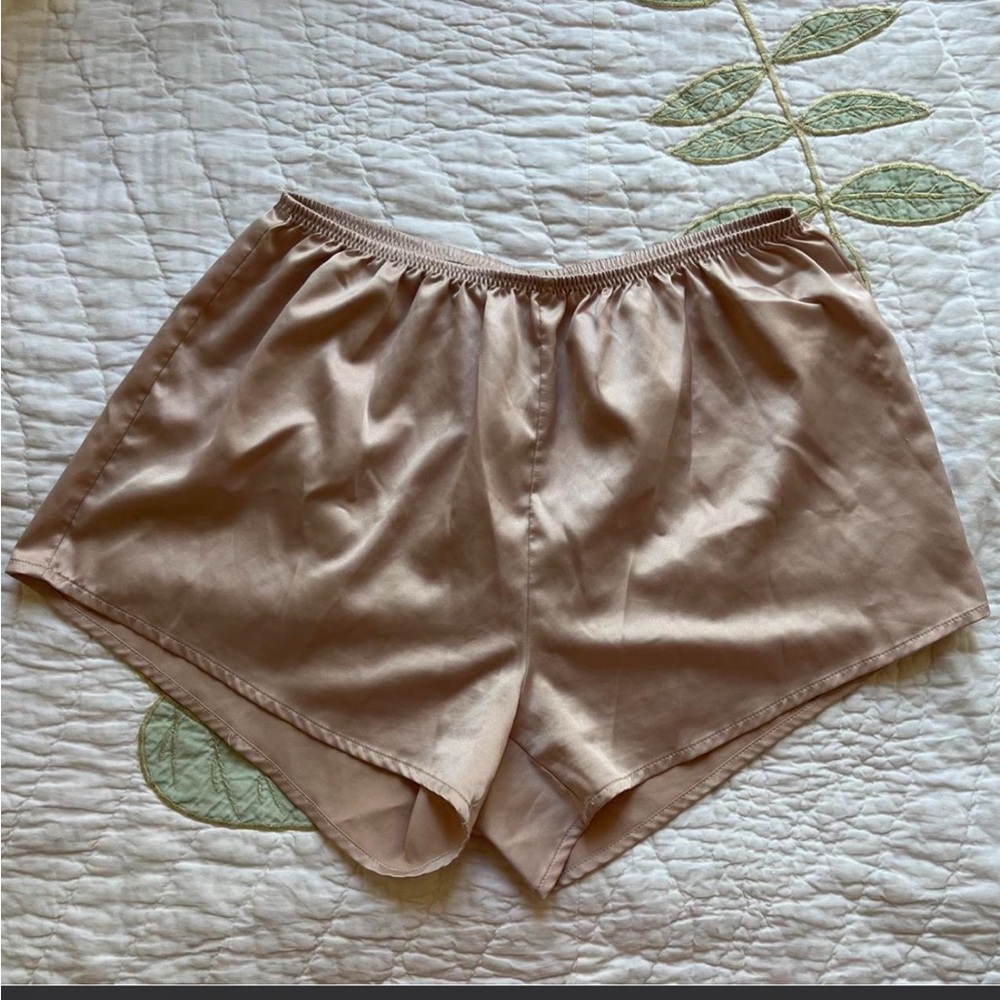 Women's Satin Sleep Shorts - baby pink
